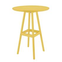 Mesa Pub Bar Bistro Alta 65Cm Amarelo Tramontina 107Cm