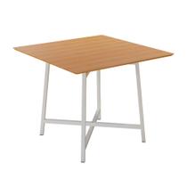 Mesa Quadrada 90x90cm Modelo Festa - Base Branca