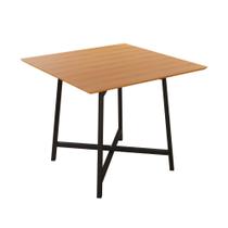 Mesa Quadrada 90x90cm Modelo Festa - Base Preto Fosco
