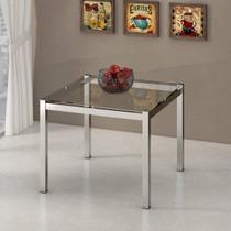 Mesa Quadrada com Tampo em Vidro Califórnia