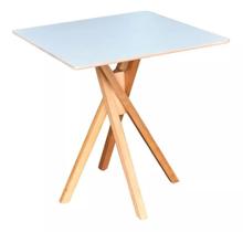 Mesa Quadrada de Madeira 90cm June na cor Branca