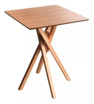 Mesa Quadrada de Madeira 90cm June na cor Freijó