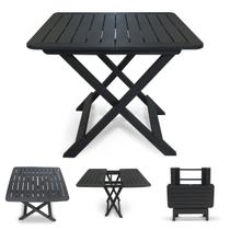 Mesa Quadrada De Plastico Dobrável Preta Multiuso Mesa Quadrada De Plastico Dobrável Preta Multiuso