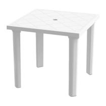Mesa Quadrada Desmontável Plástica 80x80cm Polyplast Multiuso Área Lazer Pés Desmontáveis