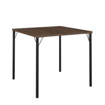 Mesa Quadrada em Aço Carbono e MDP 4 Lugares para Copa e Cozinha Tivoli