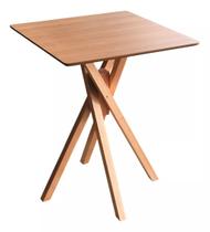 Mesa Quadrada em Madeira de 70cm June na cor Freijó Mesa Quadrada em Madeira de 70cm June na cor Freijó