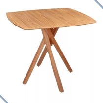 Mesa Quadrada Especial em Madeira de 60cm June na cor Freijó Mesa Quadrada Especial em Madeira de 60cm June na cor Freijó