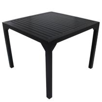 Mesa Quadrada Haiti 100cm Tampo Ripado em Alumínio Cozinha Edícula Trama Original Mesa Quadrada Haiti 100cm Tampo Ripado em Alumínio Cozinha Edícula Trama Original