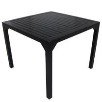 Mesa Quadrada Haiti 60cm Tampo Ripado Em Alumínio Cozinha Edícula Trama Original