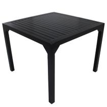 Mesa Quadrada Haiti 80cm Tampo Ripado em Alumínio Cozinha Edícula Trama Original Mesa Quadrada Haiti 80cm Tampo Ripado em Alumínio Cozinha Edícula Trama Original