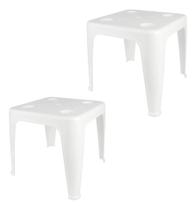 Mesa Quadrada Plástica Apoio Multiuso Porta Copos Mor 02 Und Mesa Quadrada Plástica Apoio Multiuso Porta Copos Mor 02 Und
