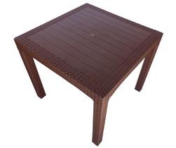 Mesa Quadrada Rattan Montavel Café Plastico Plasnew