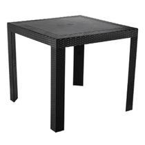 Mesa Quadrada Rattan Montavel Preta Plastico Plasnew