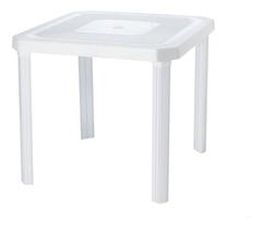 Mesa Quadrada Resistente Desmontável 80 cm Branca Plástica Mesa Quadrada Resistente Desmontável 80 cm Branca Plástica