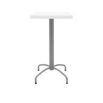 Mesa Quadrada Tramontina Gama 59 cm Alta em Polipropileno Branco com Base em Aço Carbono