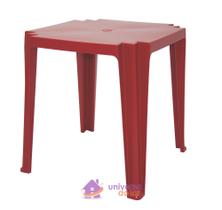 Mesa Quadrada Tramontina Tambau Basic em Polipropileno Vermelho