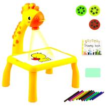 Mesa que Projeta Desenhos Contornar Colorir Girafinha com Canetinhas e 24 Imagens Mesa que Projeta Desenhos Contornar Colorir Girafinha com Canetinhas e 24 Imagens