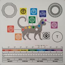 Mesa Radiônica Gatos Gráfico Radiestesia Mdf 30x30cm Com 6mm