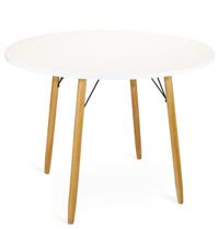 Mesa Redonda 100cm Branca Redonda Pés De Palito Eames Eiffel