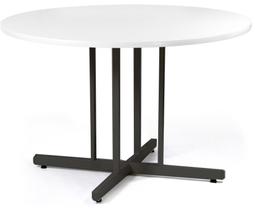 Mesa Redonda 1200 mm Branco/preto Mdf 15mm