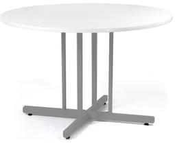Mesa Redonda 1200mm Branco/cinza Mdf 15mm