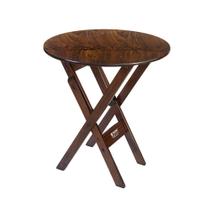 Mesa Redonda 70cm Dobrável em Madeira Maciça para Bar e Restaurante - Imbuia Mesa Redonda 70cm Dobrável em Madeira Maciça para Bar e Restaurante - Imbuia