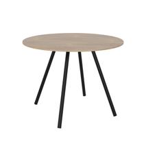 Mesa Redonda 90cm Pé Palito Débora Preto/Fosco/Elmo