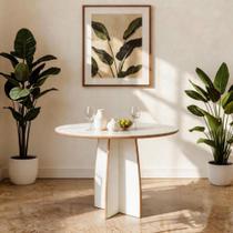 Mesa Redonda Alba 90cm MDF 4 Lugares ByHouse Mesa Redonda Alba 90cm MDF 4 Lugares ByHouse