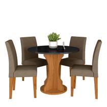 Mesa Redonda Com 4 Cadeiras Pérsia 0,9 Cin/pre/capu - Móveis Arapongas Mesa Redonda Com 4 Cadeiras Pérsia 0,9 Cin/pre/capu - Móveis Arapongas