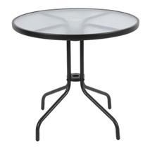 Mesa Redonda com Vidro 80cm