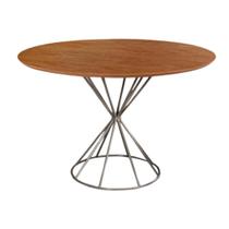 Mesa Redonda Copacabana Tampo Laminado de Madeira 1,00m Mesa Redonda Copacabana Tampo Laminado de Madeira 1,00m