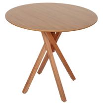 Mesa Redonda de Madeira de 80cm - 3 opção de cor do Tampo Mesa Redonda de Madeira de 80cm - 3 opção de cor do Tampo