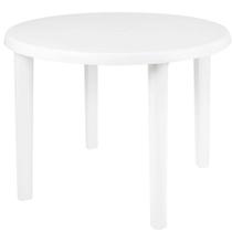 Mesa Redonda de Plástico Mor, Branca Mesa Redonda de Plástico Mor, Branca