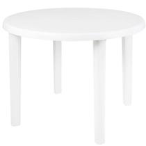 Mesa Redonda de Plástico Mor, Branca Mesa Redonda de Plástico Mor, Branca