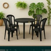 Mesa Redonda de Plástico Resistente Desmontável Para Jardim Área Externa Lazer Piscina Bar Festa Evento Lanchonete Sorveteria
