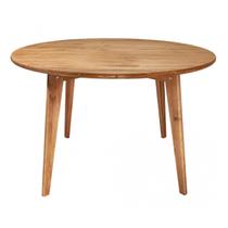 Mesa Redonda Design Escandinavo em Madeira e Acabamento Acetinado em Cera Coleção Scandian Marrom/Cor Mesa Redonda Design Escandinavo em Madeira e Acabamento Acetinado em Cera Coleção Scandian Marrom/Cor