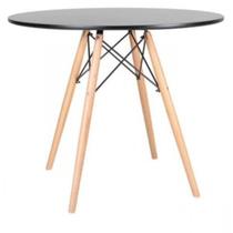 Mesa Redonda Infantil 60cm Tampo em MDF Pés em Madeira Eames Dsw