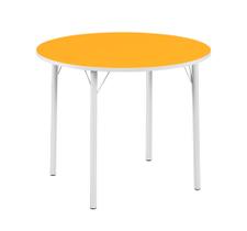 Mesa Redonda Juvenil Amarela Diâmetro 880mm