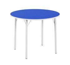 Mesa Redonda Juvenil Azul Diâmetro 880mm
