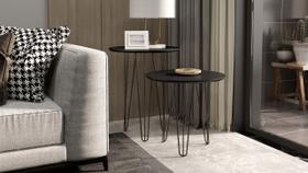 Mesa Redonda Pés de Ferro cor Preto - Comprar moveis para sua casa