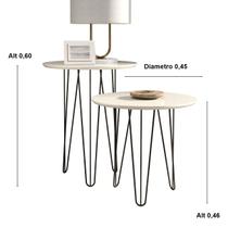 Mesa Redonda Pés de Ferro Off white - Comprar Moveis em Casa