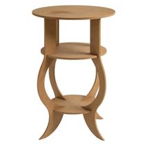 Mesa Redonda Provençal MDF Cru 9mm mesa canto lateral apoio