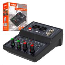 Mesa reguladora de som 2 canais LE-702 console de mixagem monitoramento amplificador Mixer Phantom - Lelong
