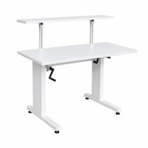 Mesa Regulável para Escritório MKP 115cm Suporta 80kg Cor Treviso/Branco Fosco - Roal Mesa Regulável para Escritório MKP 115cm Suporta 80kg Cor Treviso/Branco Fosco - Roal