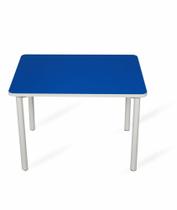 Mesa Retangular 1200x600mm Monobloco Azul