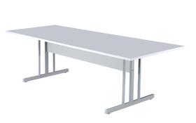 Mesa Retangular 2700mm Cinza/cinza Mdf 15mm
