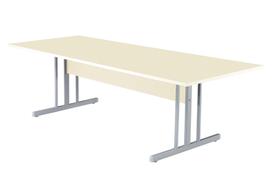 Mesa Retangular 2700mm Ovo/cinza Mdf 15mm