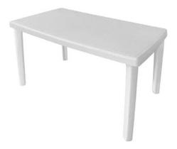 Mesa Retangular 6 Lugares Com Pés Plásticos (me4) Branco