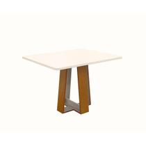 Mesa Retangular Beatriz MDF Tampo em Vidro