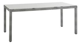 Mesa Retangular De Alumínio E Fibra Cinza 75x89x179cm